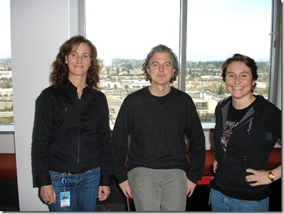 From Left, Melissa von Tschudi-Sutton, Devon Musgrave, and Me.