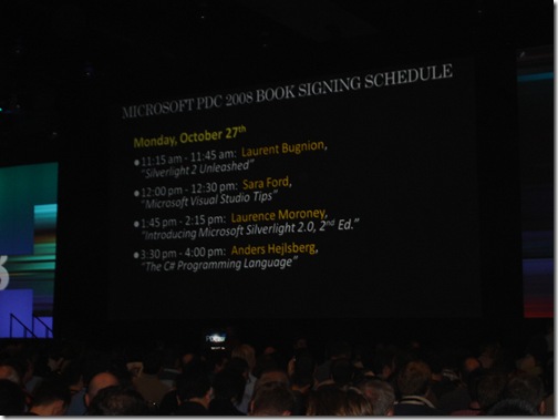 book signing announcements in pre-Keynote
