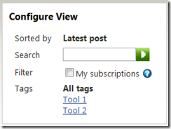 Configure View on Discussions showing Tags