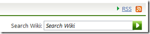 Search Wiki box on project page
