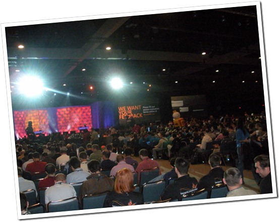 Just 4,000 of my closest friends, waiting for the keynote to start.