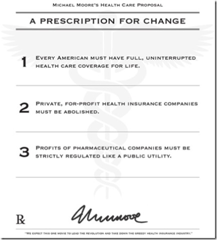 prescription for change - Michael Moore
