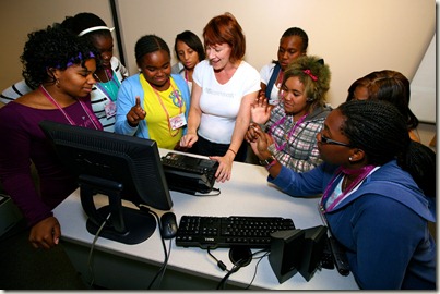 Me showing the Digigirlz Windows 7 multi touch