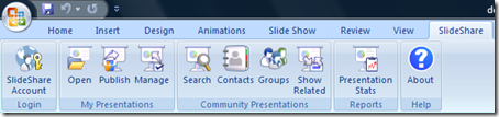 SlideShare Toolbar for PowerPoint 2007