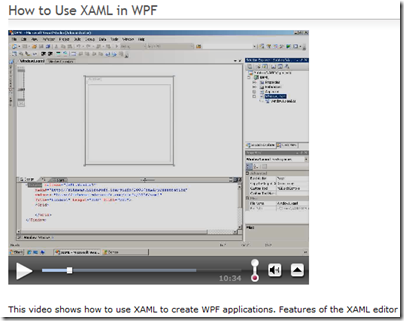 XAML in WPF screencast
