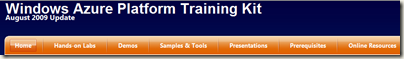 Windows Azure Platform Training Kit