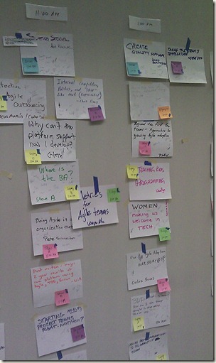 Agile Open Northwest Session Wall 2