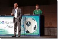 Mteto Nyati, General Manager of Microsoft South Africa delivers his keynote address. DevDays 2010, Johannesburg