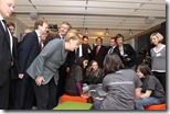 Students show Chancellor Merkel Microsoft Surface