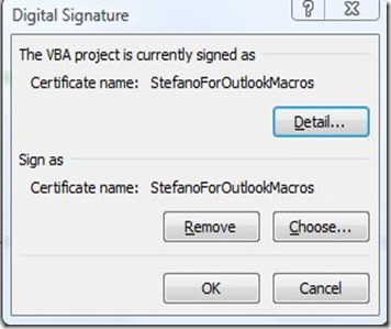 Tools-Digital Signature (within VB Editor)