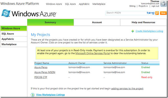 2 - Azure Portal Projects