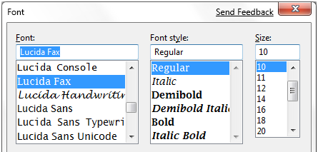 The new common font dialog in Windows 7 supports more than four weights for a font.