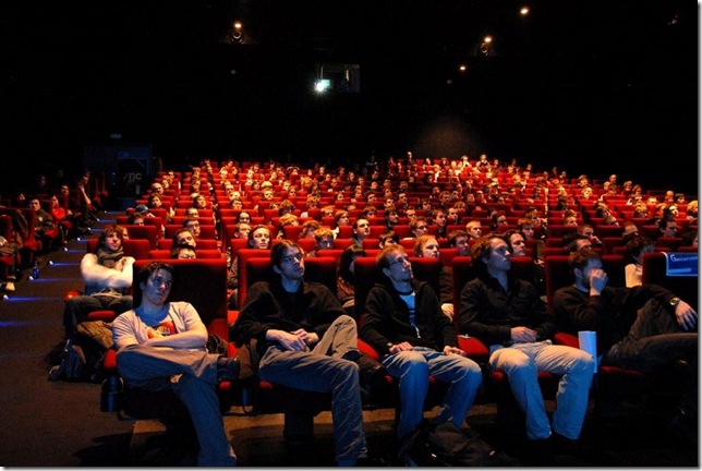 Full cinema room at XNA Game Studio event in Belgium