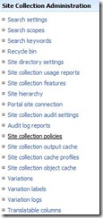 Site Collection Policies