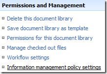 policy settings on a library