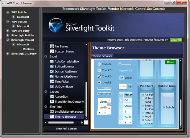 WPF Control Browser