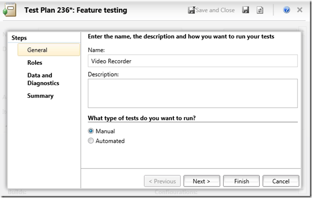Test settings editor inside of Test Plan Properties
