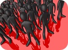 Crowd Of Black People Standing Together On A Reflective Red Surface, Symbolizing Teamwork And Unity Clipart Illustration Graphic