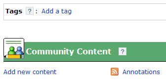 community content widgets on the Expression community website