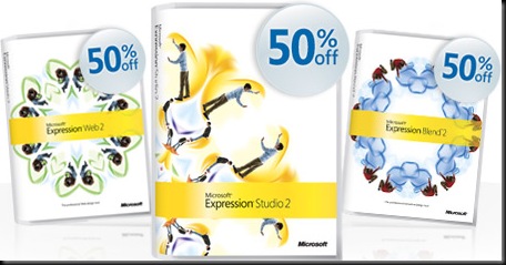 Expression products for 50% off the original sales price