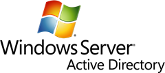 Windows Server Active Directory v black logo