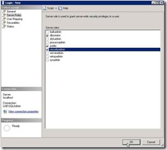 016 - SQL Server Studio MOSSAdmin Permissoes