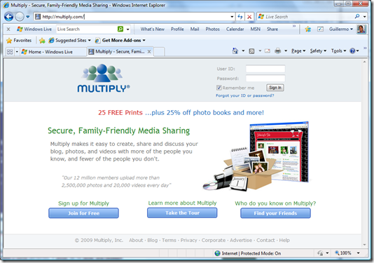 Multiply home page