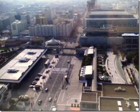 Bird's Eye View of the Moscone Center from the W San Francisco