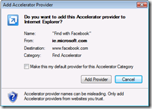 Internet Explorer 8.0 Beta 2: Accelerator