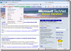 Internet Explorer 8.0 Beta 2: Tab Groups