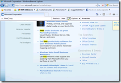Internet Explorer 8.0 Beta 2: Text Search