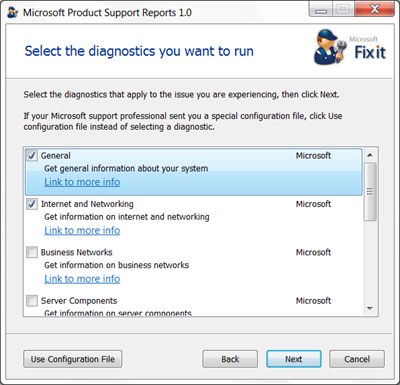 Microsoft Product Support Reports