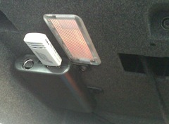 USB box, in glove compartment, showing all 3 connections - click for a bigger version