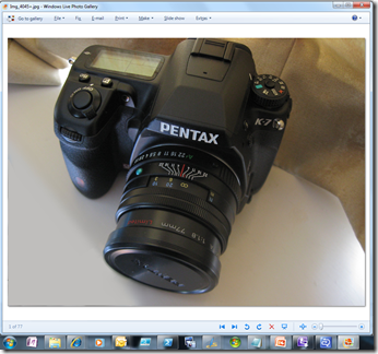 Editing a 7MP image of a Pentax K7 with 77 mm lens, one of 77 pictures in a Windows 7 folder. 