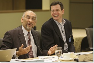 Iqbal Noor Ali and Michael Rawding at the Aga Kahn Development Network, August 12, 2008. Robert Sorbo/Microsoft