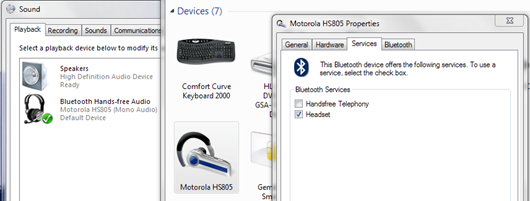 Windows 7: Som no Bluetooth