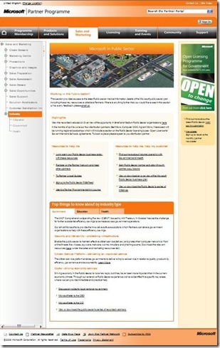 public sector homepage