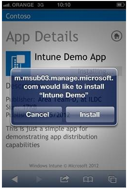 Windows Intune - Installazione App