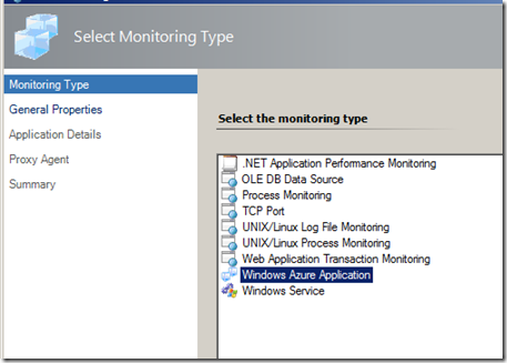 1- Select Monitoring type