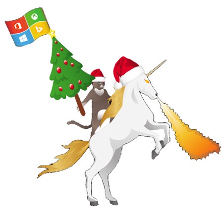 xmas Windows Unicorn