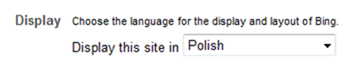 Bing: Wybór języka