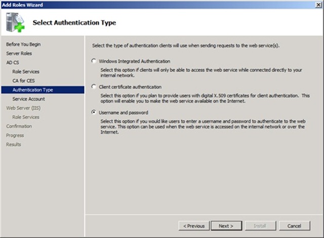 Figure 4 - Select Authentication Type