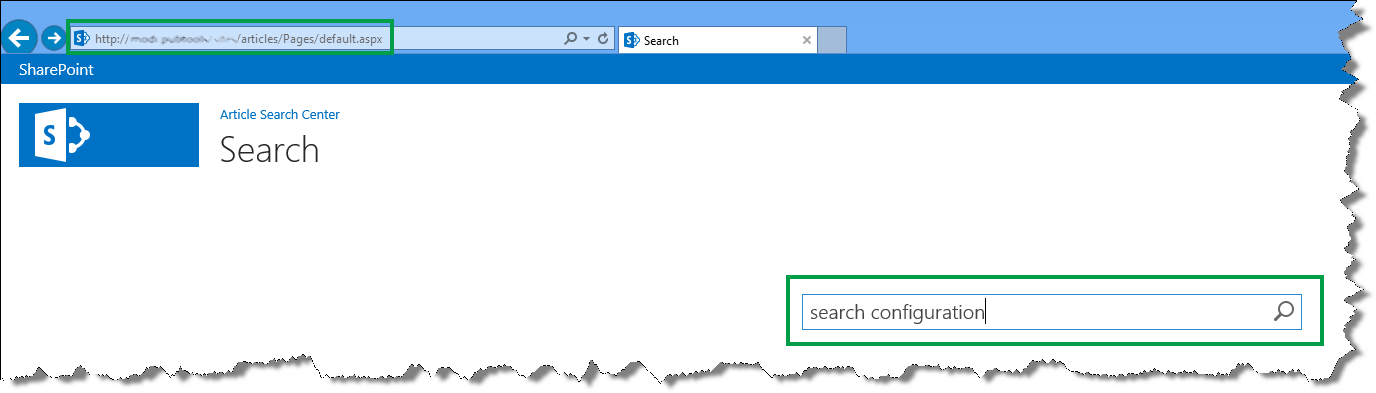 Enter query on search page