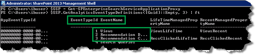 Usage event types