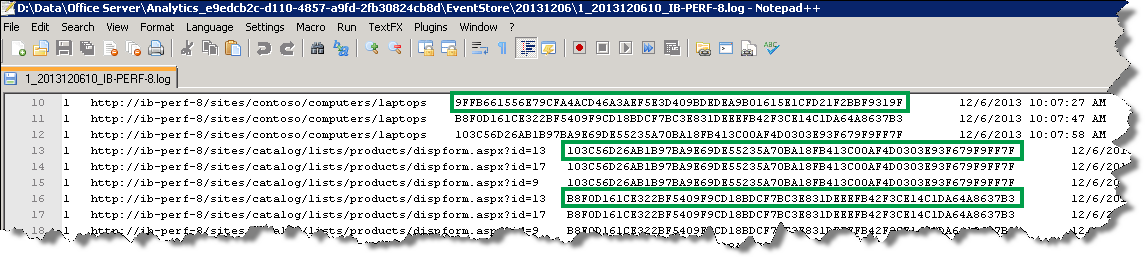 Three user IDs in log file
