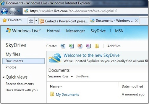 SkyDrive Documents
