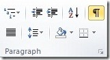 Paragraph symbol button
