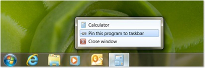 Pin a program to the Taskbar