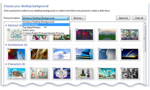 Choose your desktop background