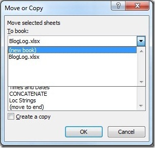 Move selected sheets to new book